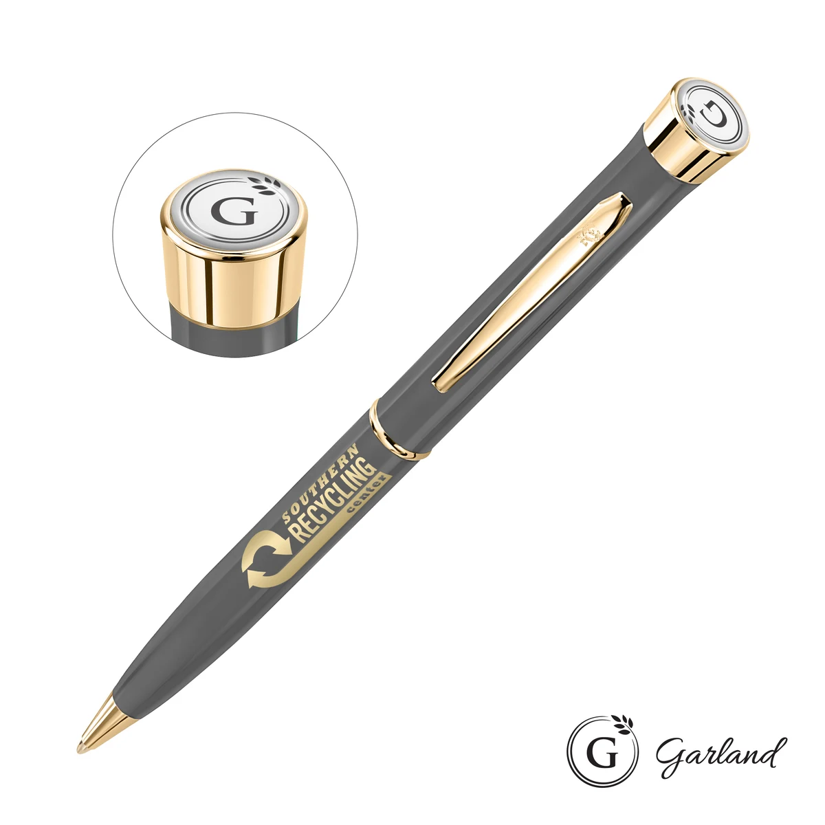 Garland® Recycled Ballpoint Twist Pen - Gold Accent 1