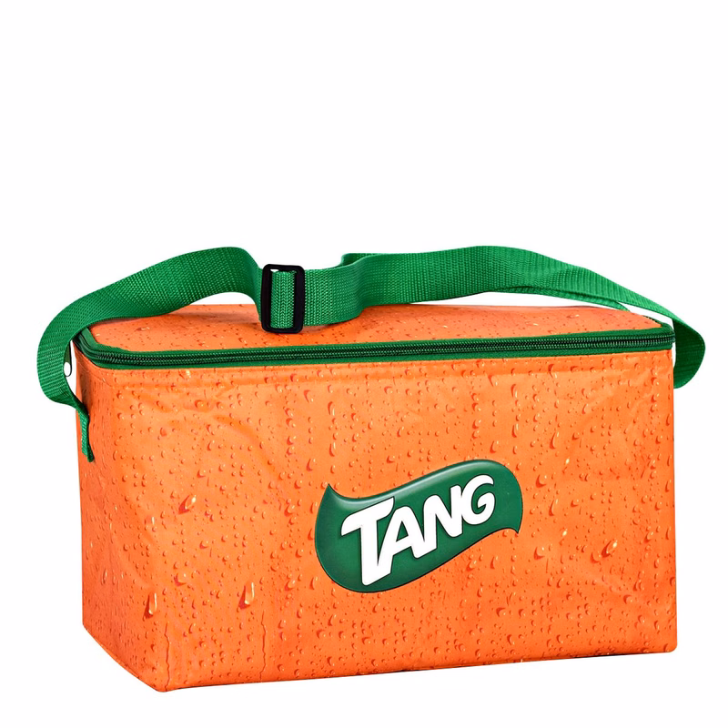 Custom 420D Full-Color Sublimated Insulated Cooler Bag w/3-Side Zipper Closure 12"x 6.5"x 7"