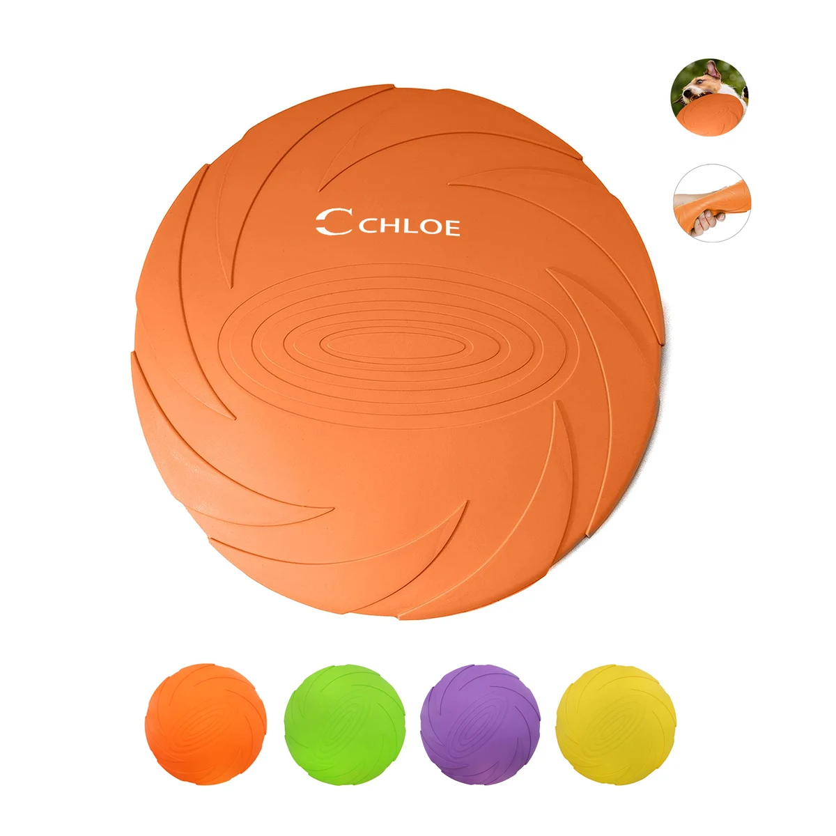 Chew-Resistant Floating Rubber Dog Frisbee Toy 1