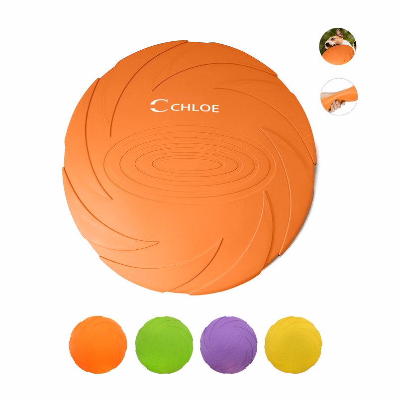 Chew-Resistant Floating Rubber Dog Frisbee Toy