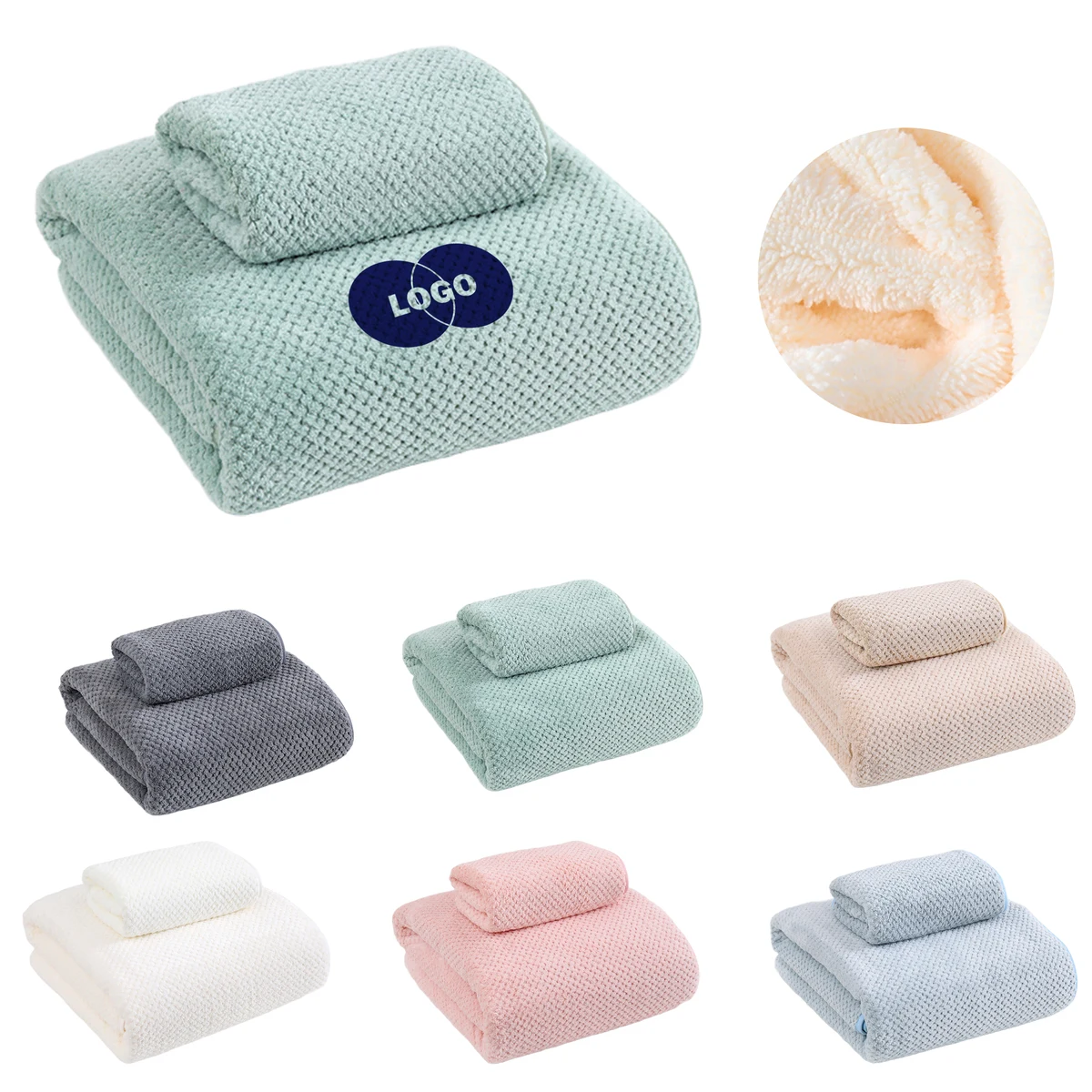 Stylish 14x30In Coral Fleece Quick Drying Towel 1