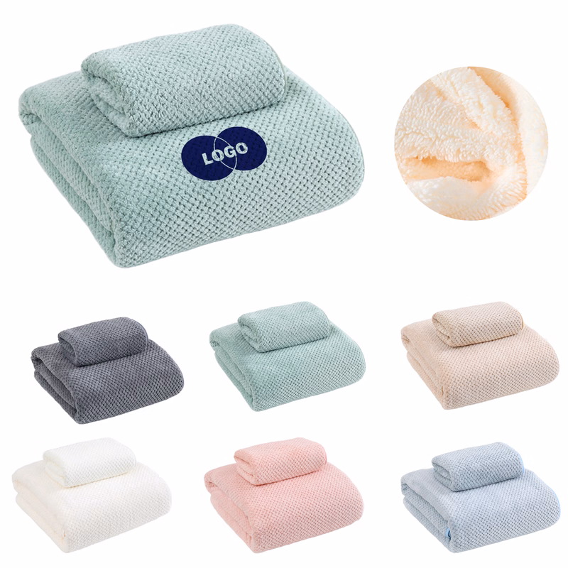 Stylish 14x30In Coral Fleece Quick Drying Towel