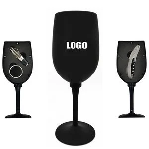 3 In 1 Wine Opener With Corkscrew Blade And Glasses Shaped Case 1