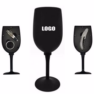 3 In 1 Wine Opener With Corkscrew Blade And Glasses Shaped Case