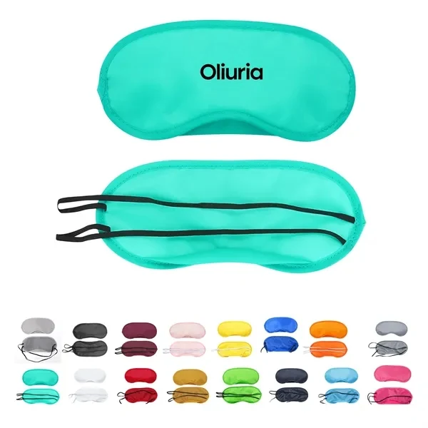 Custom Satin Sleep Mask With Elastic Bands — Travel & Wellness Eye Blinder 1
