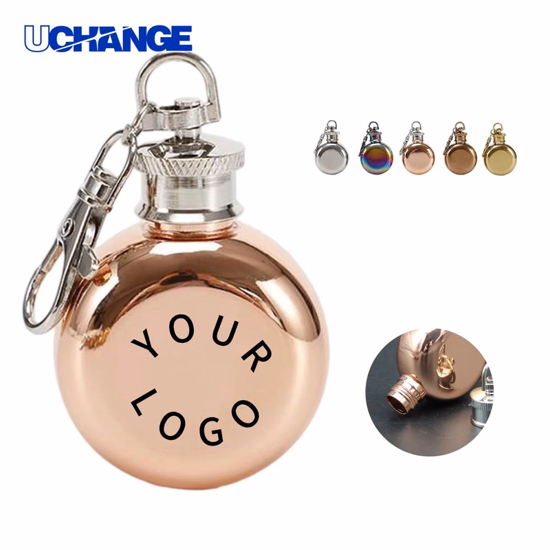 Keychain Liquor Flask Bottle with Compact Design