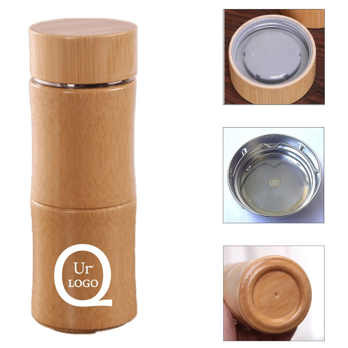 12Oz Bamboo Insulated Tumbler 1