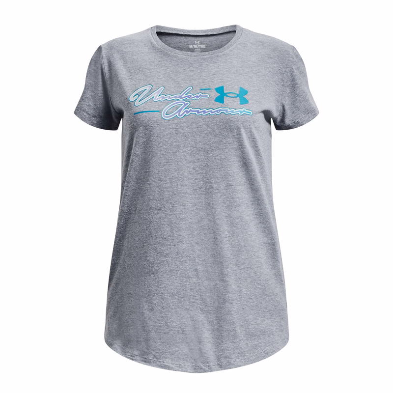 Girls' UA Gradient Script Short Sleeve 