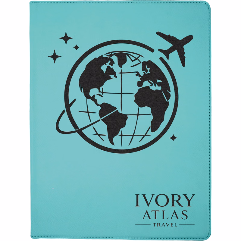 9" x 12" Leatherette Teal Portfolio