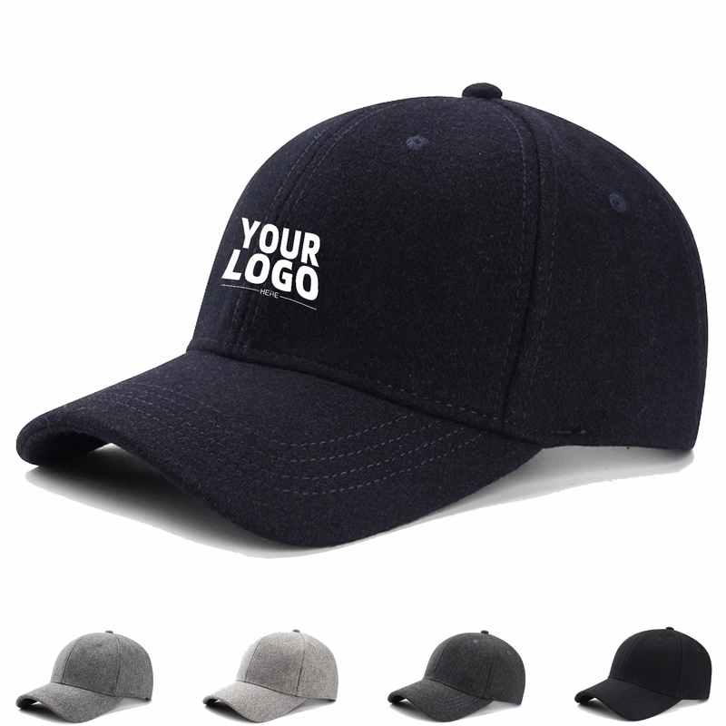Wool Blend Structured Baseball Cap