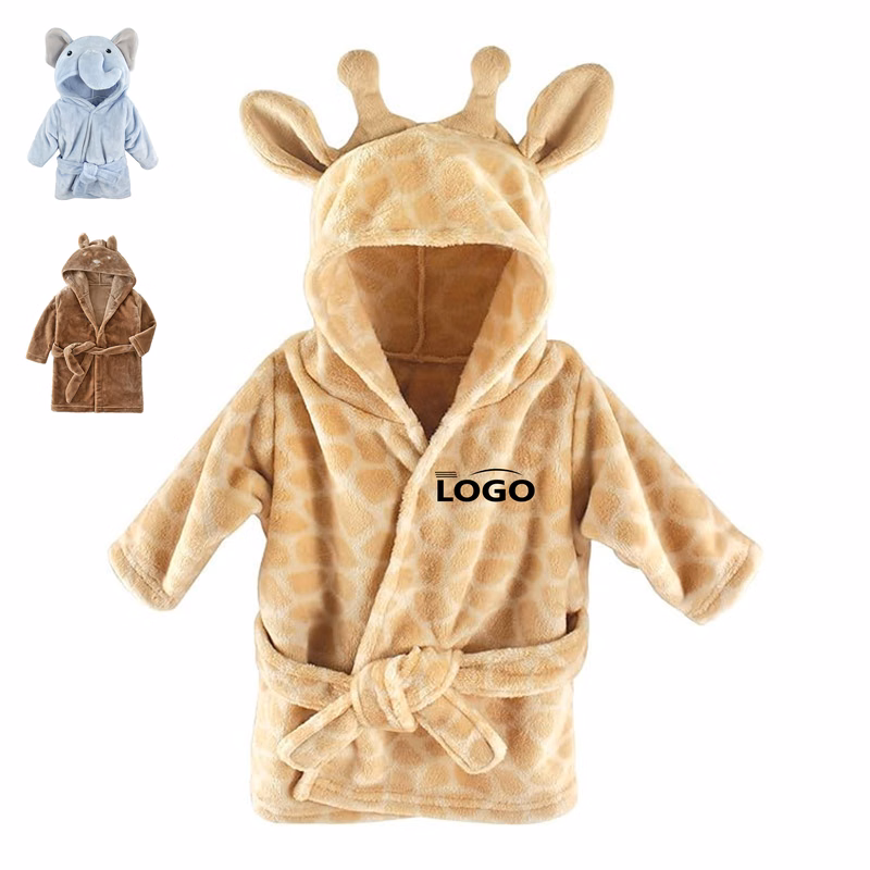 Soft Flannel Kids' Bathrobe with Cute Animal Styles