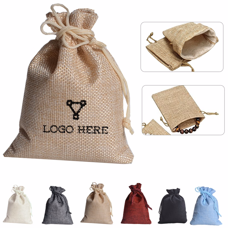 Burlap Drawstring Gift Pouch