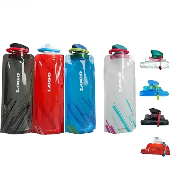 Outdoor Sports Collapsible PE Plastic Water Pouch for Work, School and Travel 1
