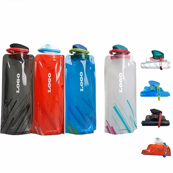 Outdoor Sports Collapsible PE Plastic Water Pouch for Work, School and Travel