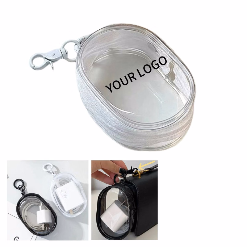 PVC Clear Lid Headphone Carry Pouch