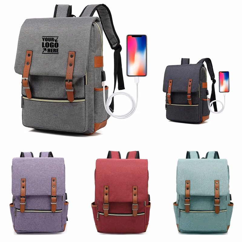 Customized 15.6inch Laptop Backpack with USB Charging Port