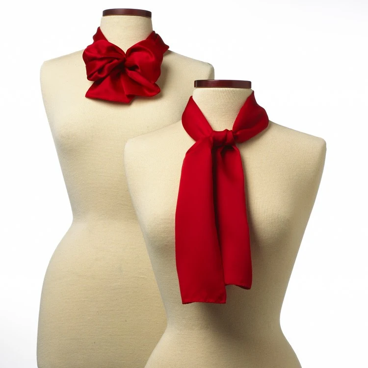 Red Silk 10" x 54" Scarf 1