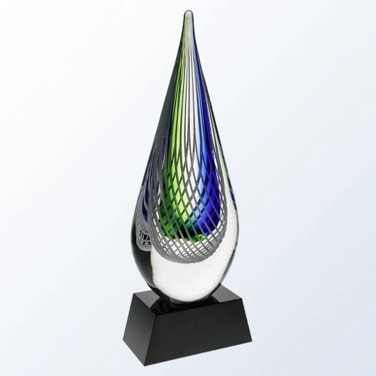 Blue Swirl w/Black Base Award 1