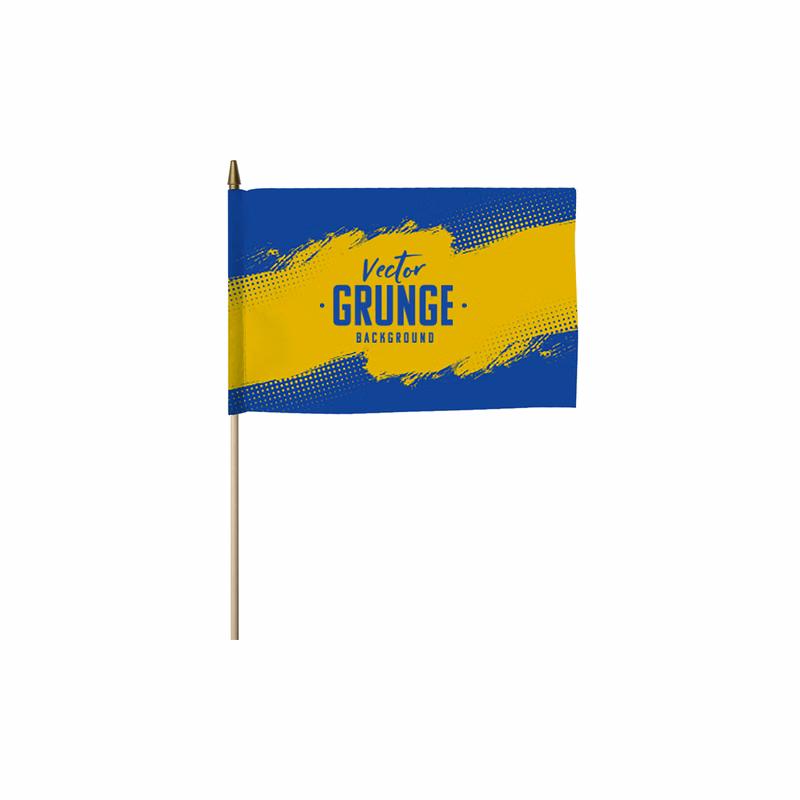 6"w x 4"h Handheld Flag - 2 Side Imprint