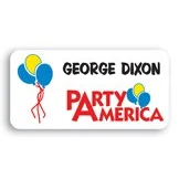 Laminated Personalized Name Badge (1" x 2") Rectangle 1