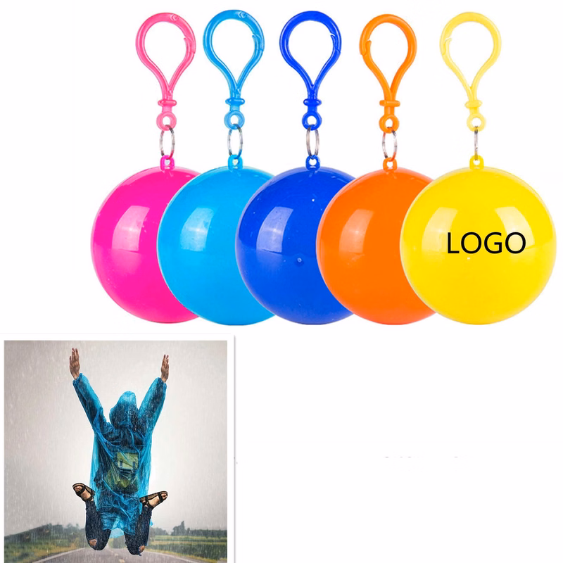 Advertising Disposable Raincoat for Adults with Ball