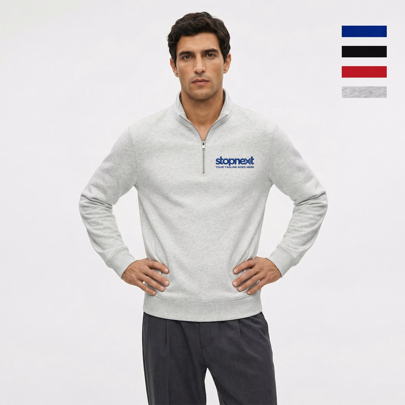 8oz 100% Cotton 1/4-Zip Sweatshirt