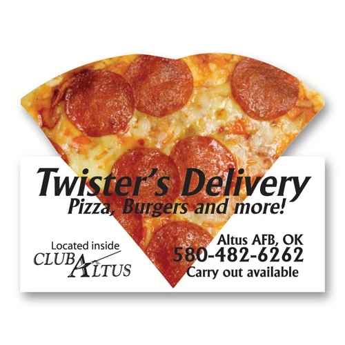 USA Made Premium UV Window Micro-Suction Cling Decal (2.4"x 3.06") Pizza Rectangle Shape 1