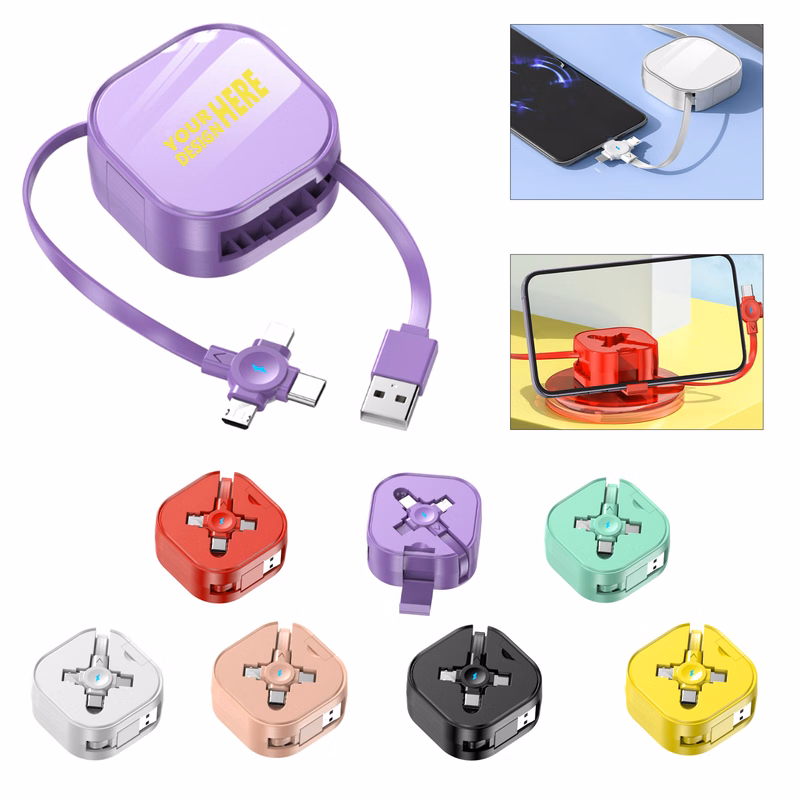 3-in-1 Retractable Portable Data Cable