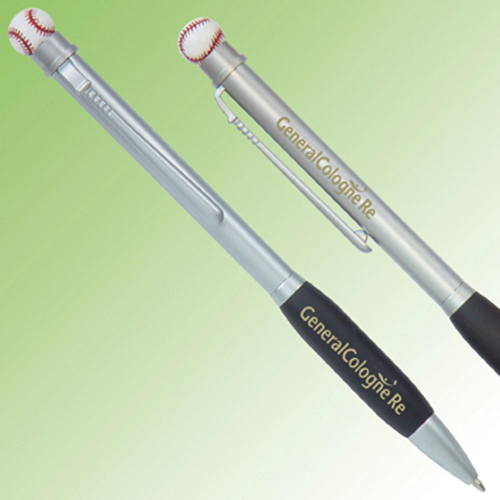 Baseball Pen w / Rubberized Brass Grip. 1