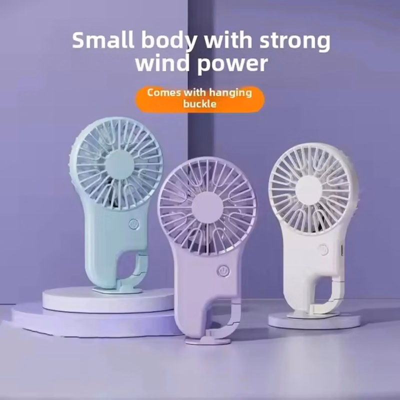 500 mAh Ultra-thin Hand Held Fan with Carabiner