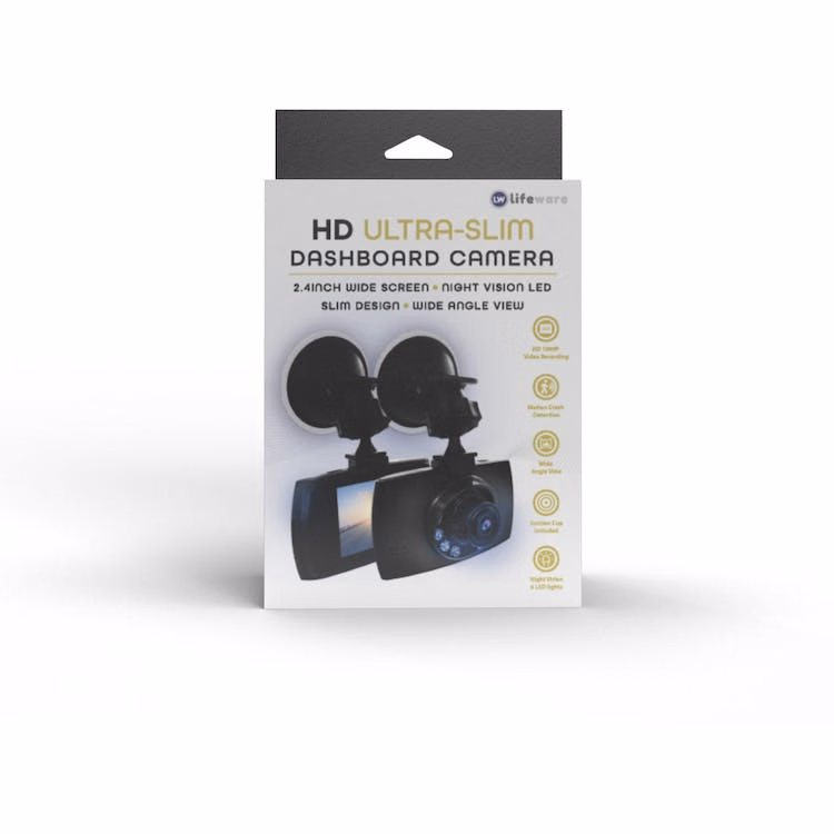 Wide Angle HD Dash Cams - Slim Design Night Vision