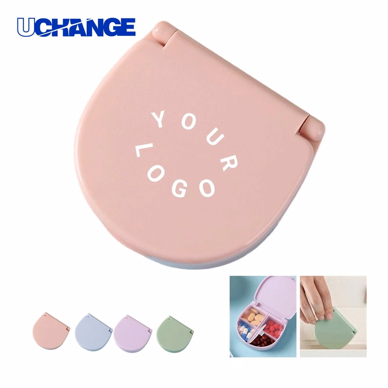 Pill Box Organizer Compact with Secure Clasp Easy Clean Design