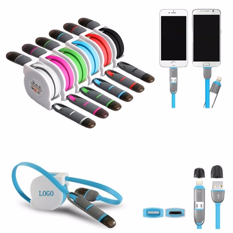2 In 1 Retractable USB Charging Buddy / Charging Cable