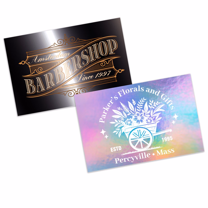 2" x 3" Rectangle Metallic Sticker