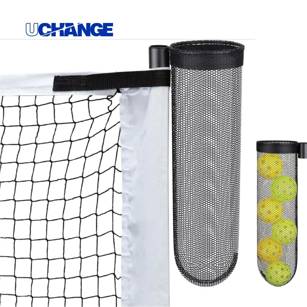 Mesh Ball Pouch For Pickleball Nets With Strap 1