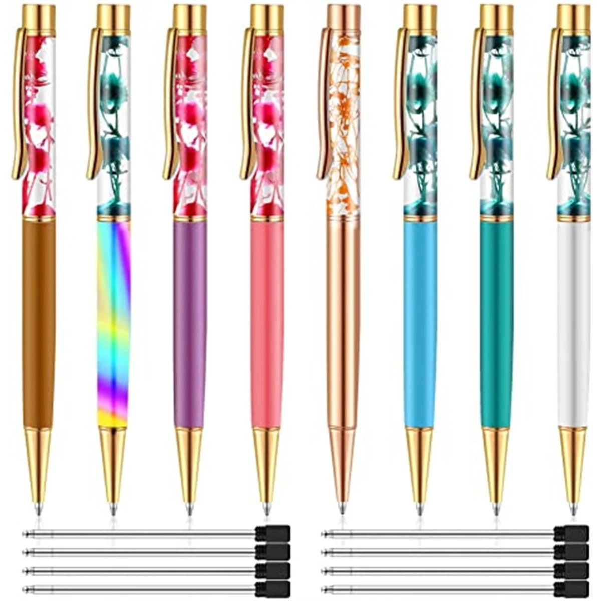 Dynamic Floating Liquid Flower Ballpoint Pen 1