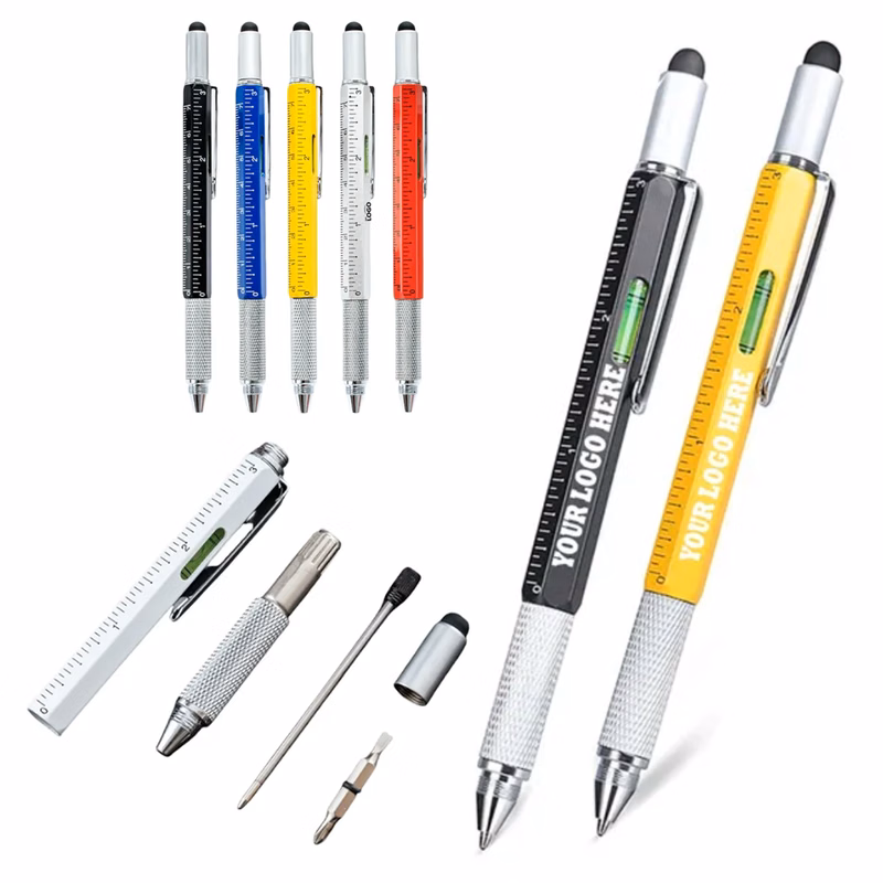 6-in-1 Multifunctional Metal Touch Ballpoint Pen