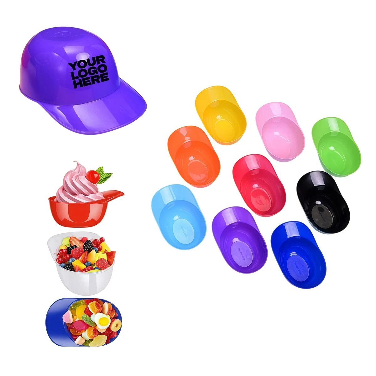 MOQ 10pcs 8OZ Mini Helmet Ice Cream Bowl 1