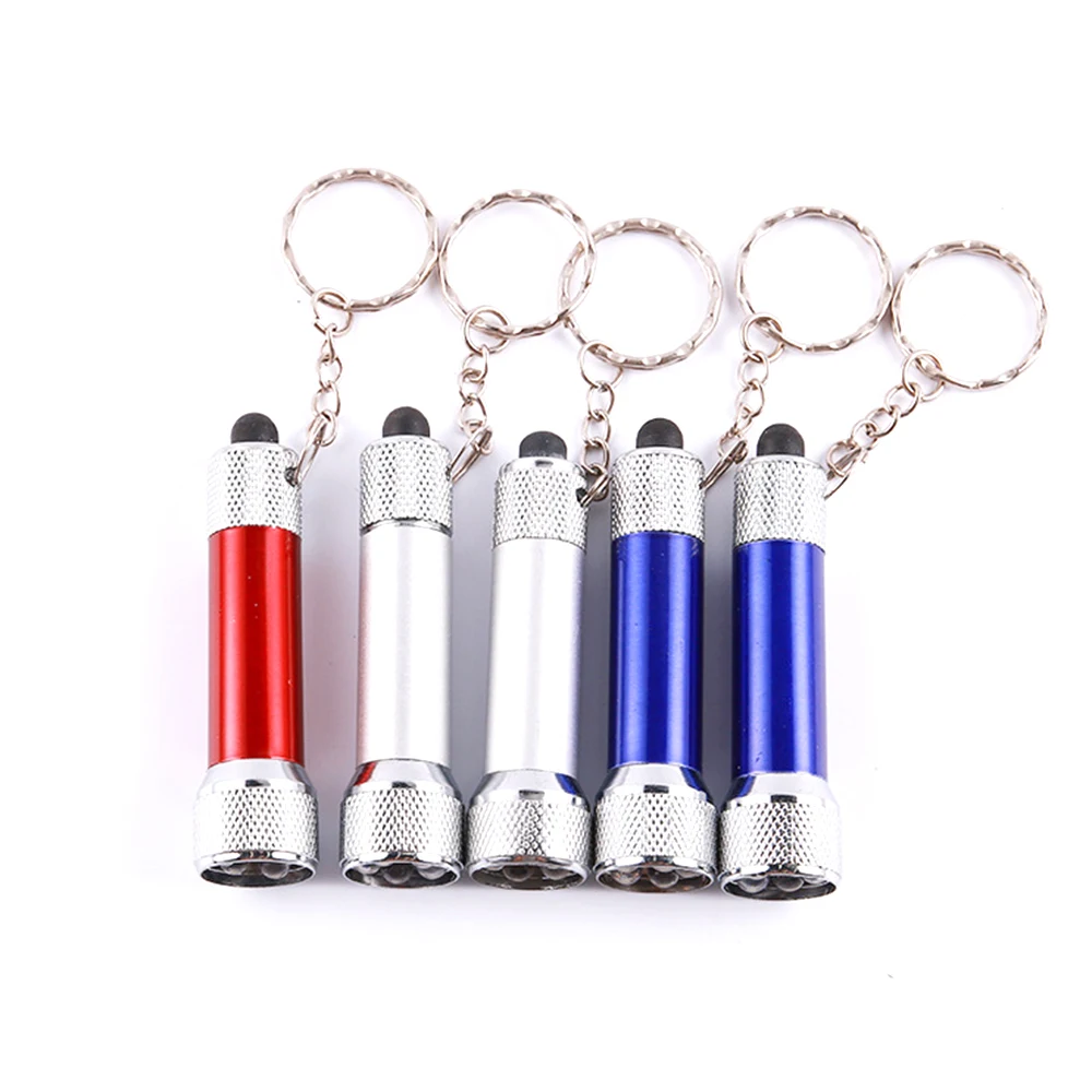 Mini three-light LED flashlight electric torch key ring 1