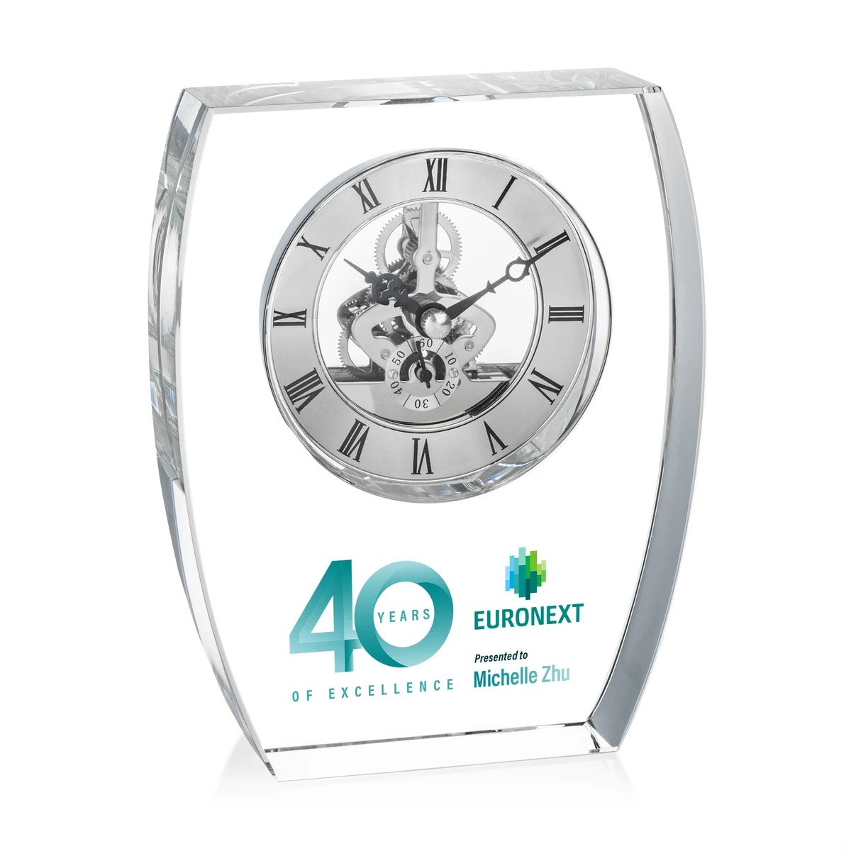 Barchus VividPrint™ Clock - Silver 1