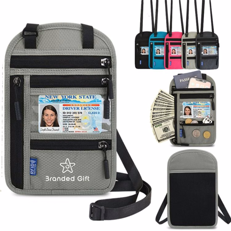 Passport Holder Neck Pouch Travel Wallet