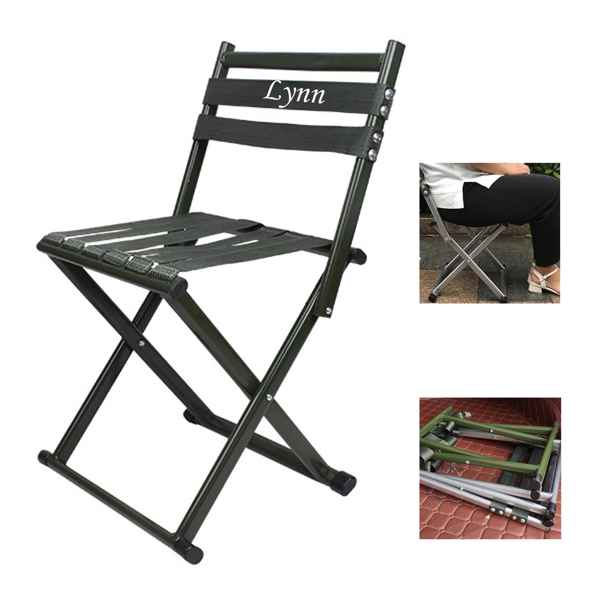 Outdoor Portable Folding Iron Oxford Chair 1