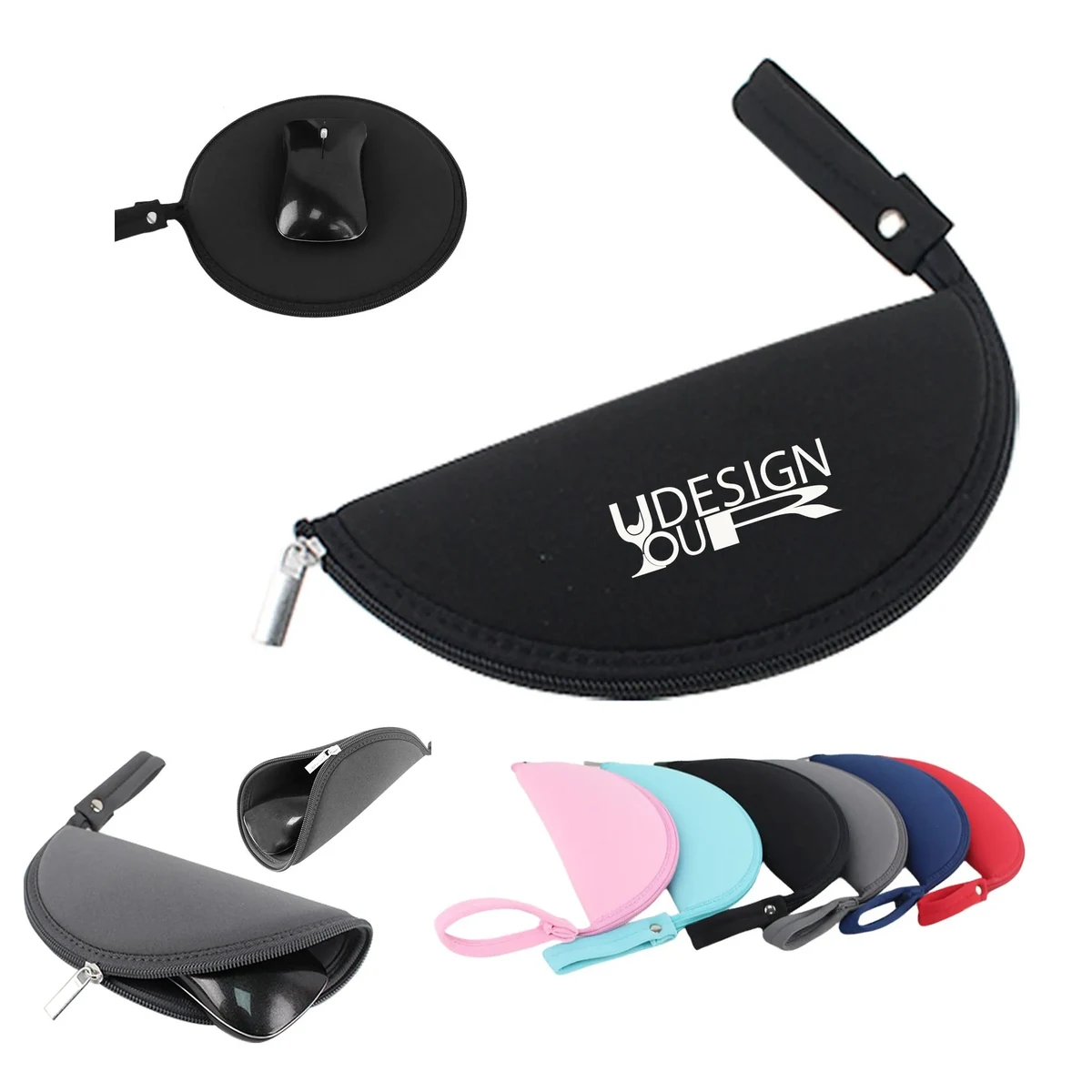 Round Zipper Mouse Pad Bag 1