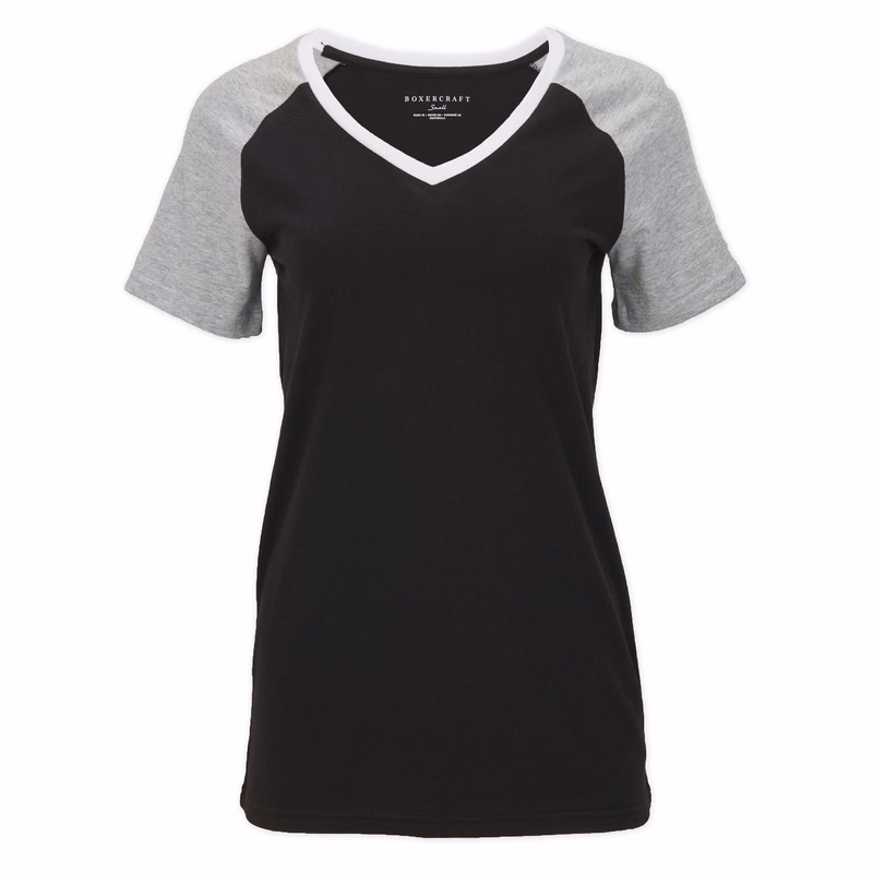 BOXERCRAFT COLOR BLOCKED V-NECK TEE