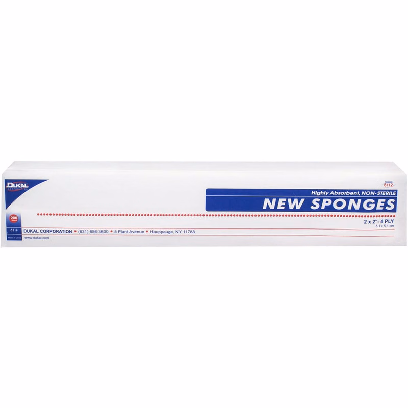 Non-Sterile New Sponges - 4 Ply 200 Pack 2" x 2"