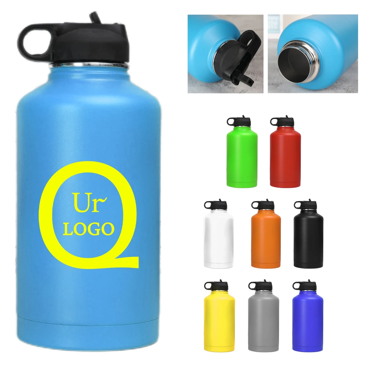 64Oz Bottles, custom water bottle with logo imprint 1