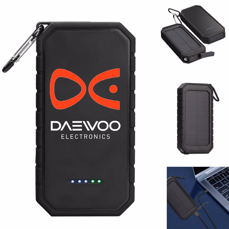 Wireless Solar Power Bank w/ Flashlight