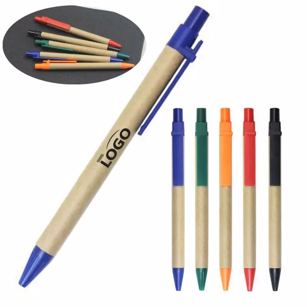 Environmentally Friendly Ballpoint Pens with Retractable Design