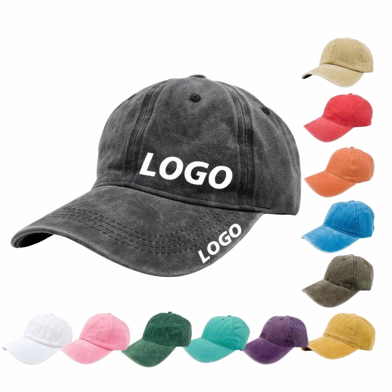 Custom Adjustable Washed Cotton Baseball Cap Unisex Hat