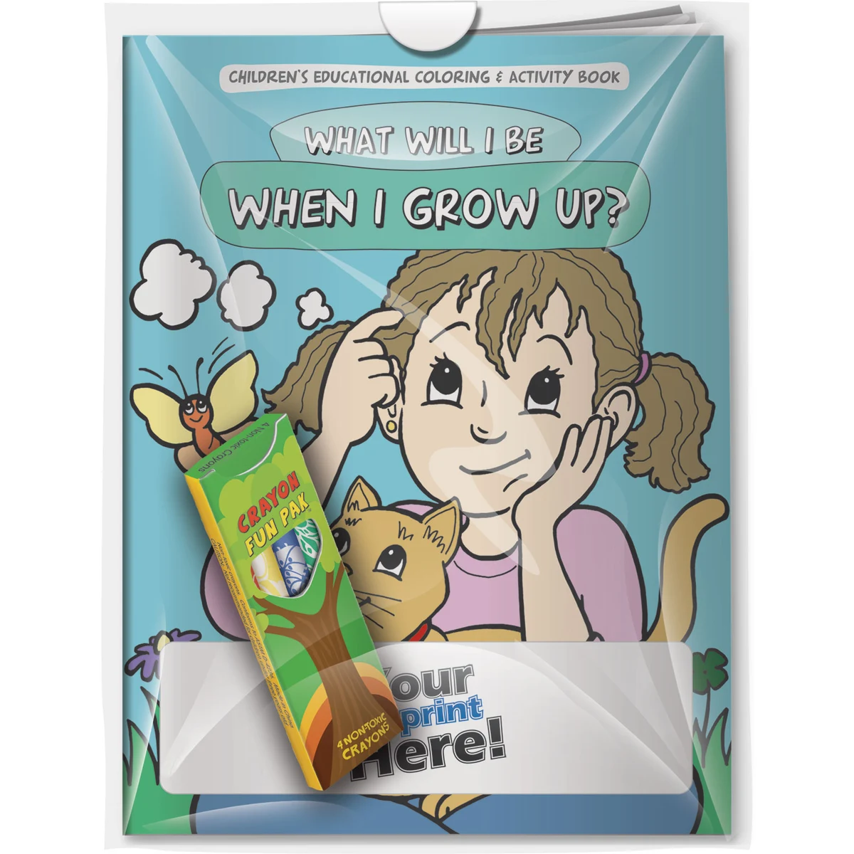 Combo Pack - CB1043 Coloring Book & 4-Pack of Crayons in a Poly Bag 1